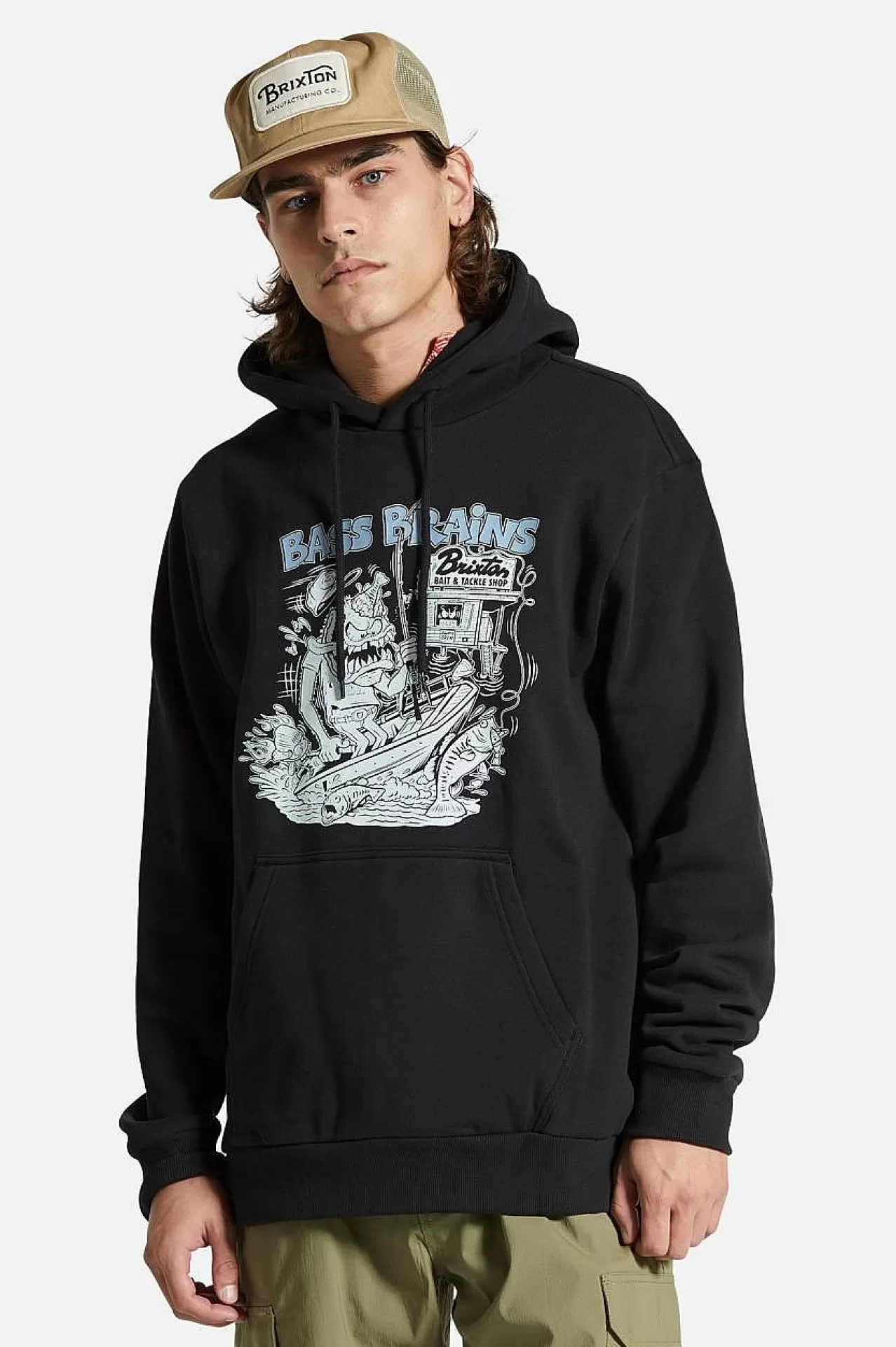 Brixton Bass Brains Monster Hood<Männer Strickwaren Und Hoodies