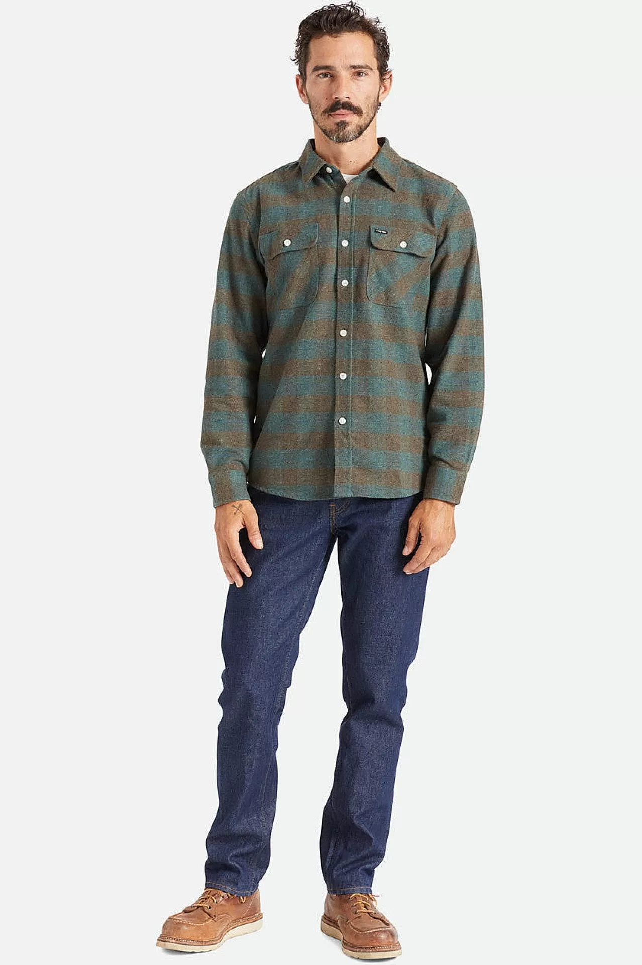 Brixton Bowery L/S Flanell<Männer Waschlappen