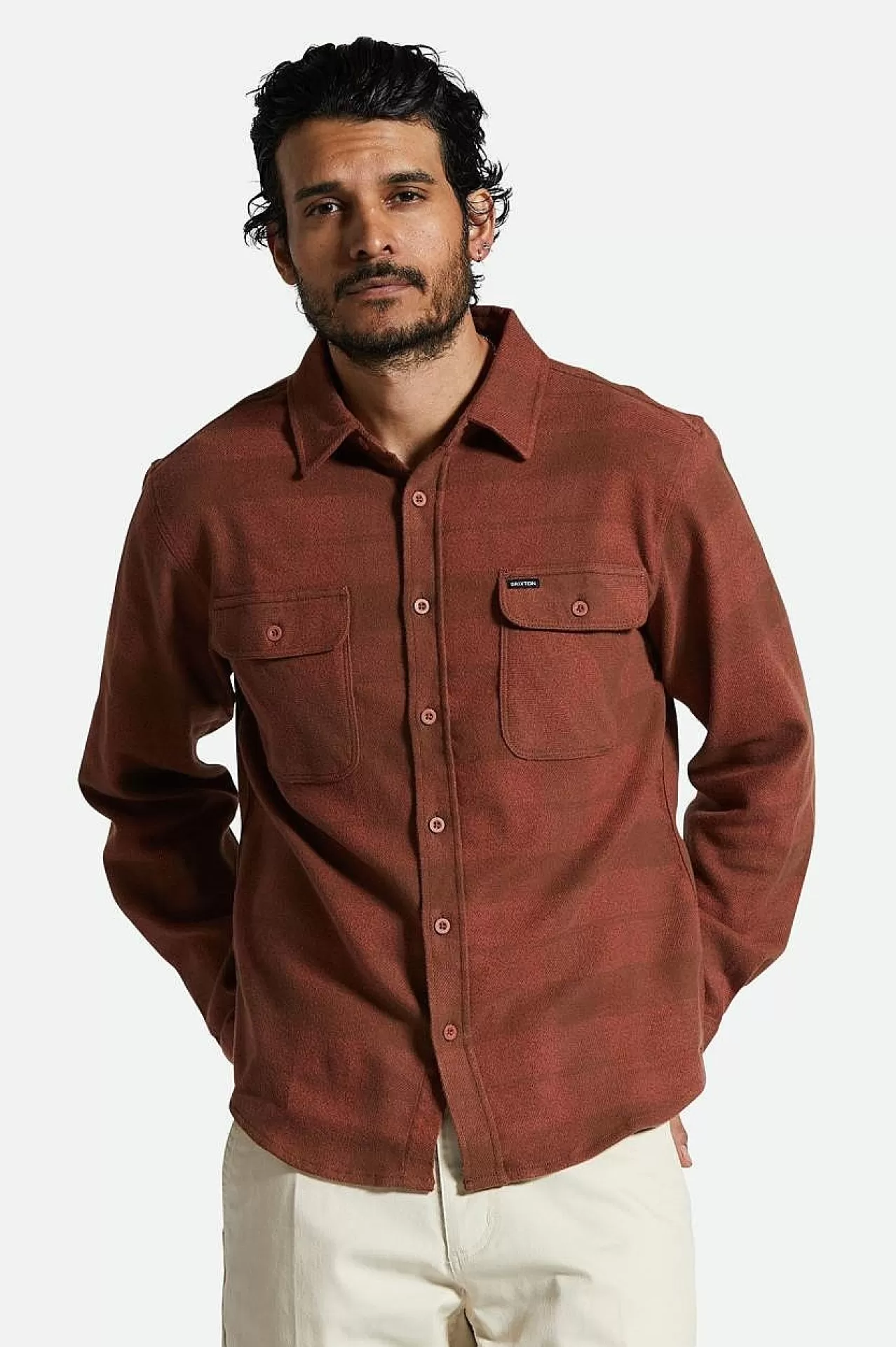 Brixton Bowery Stretch Wasserabweisendes Flanell<Männer Button-Ups