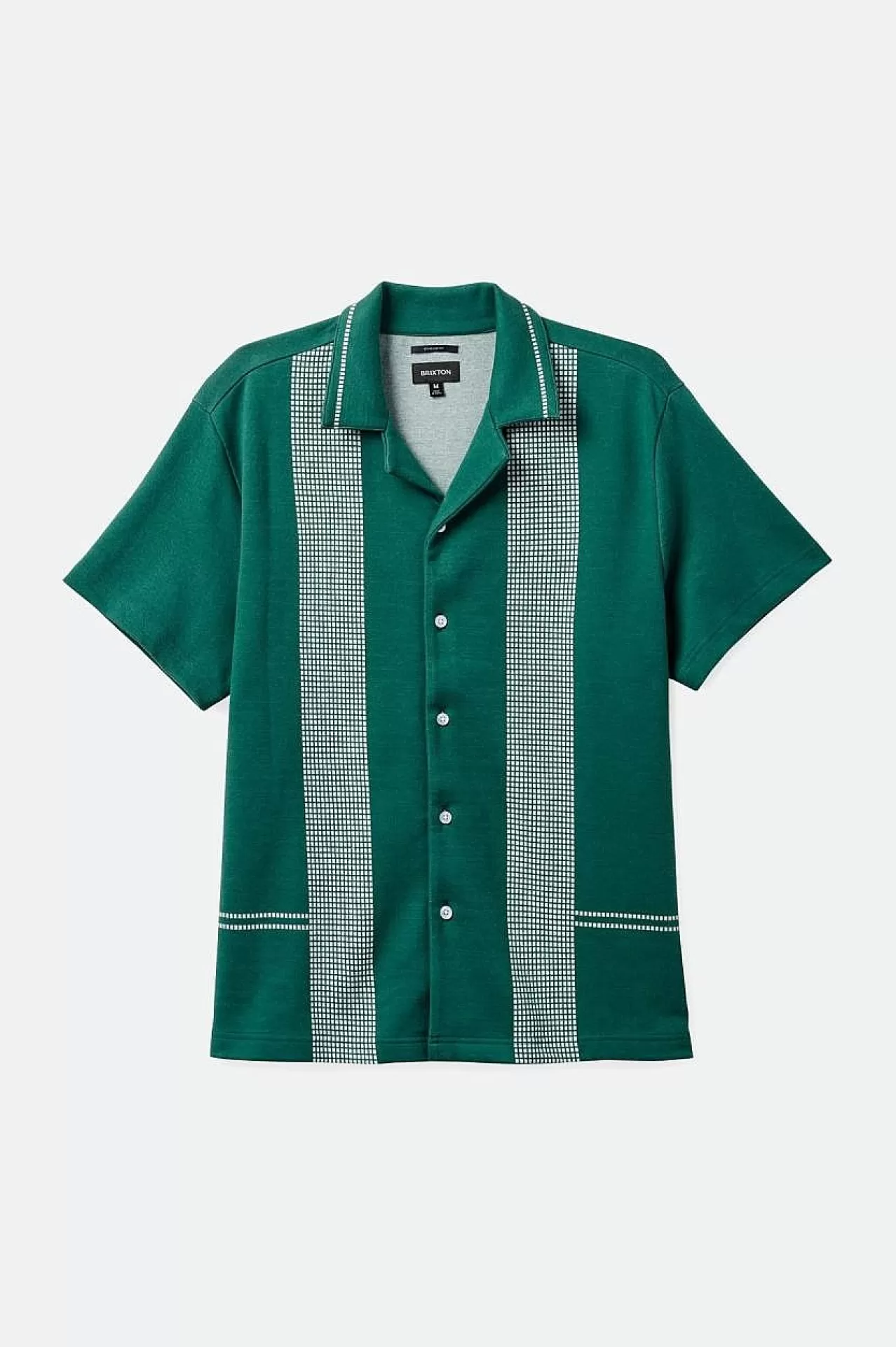 Brixton Bunker Jacquard S/S Strickhemd Mit Camp-Kragen<Männer Button-Ups