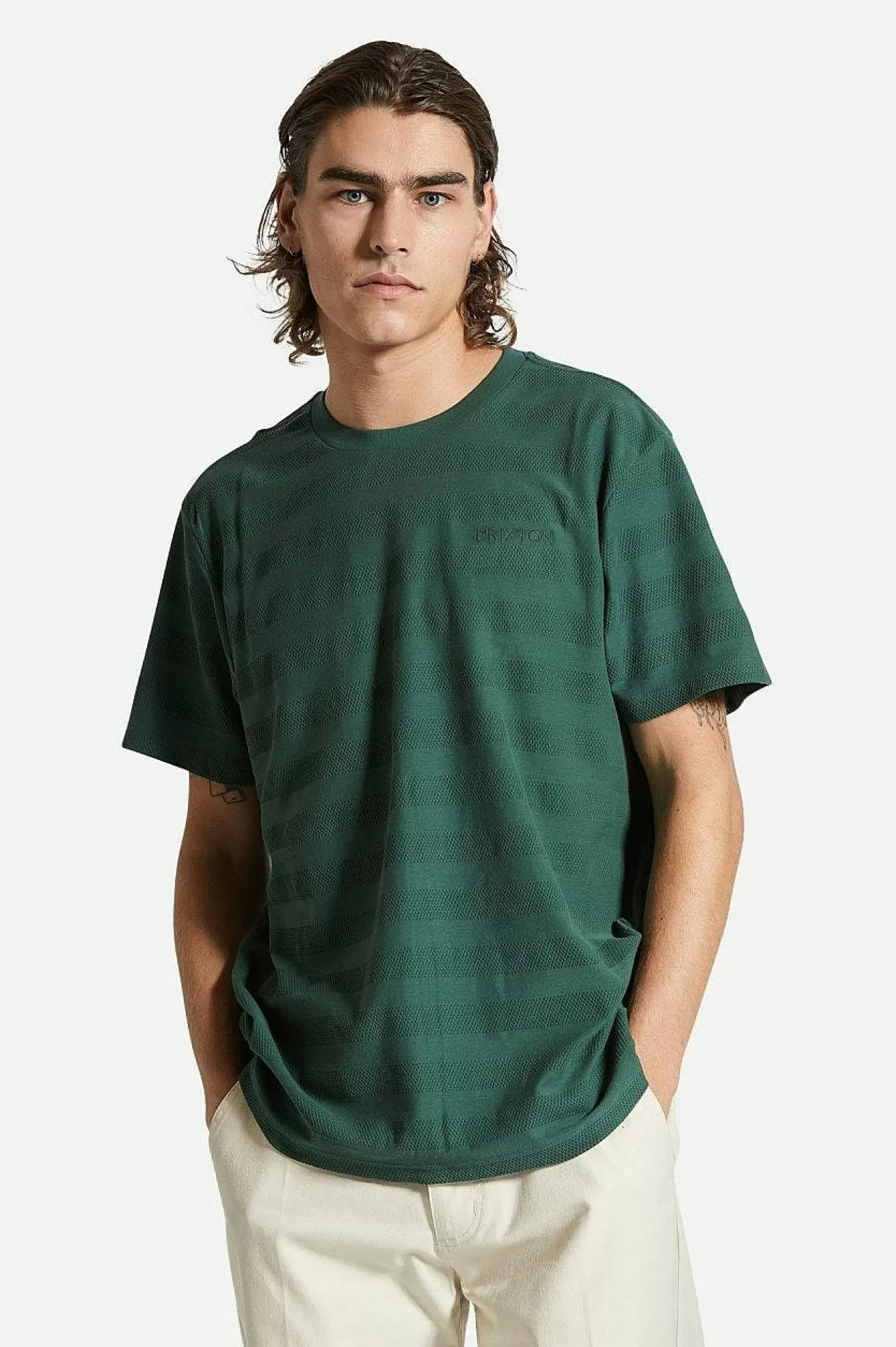 Brixton Das City Jacquard Stripe S/S T-Shirt<Männer T-Shirts