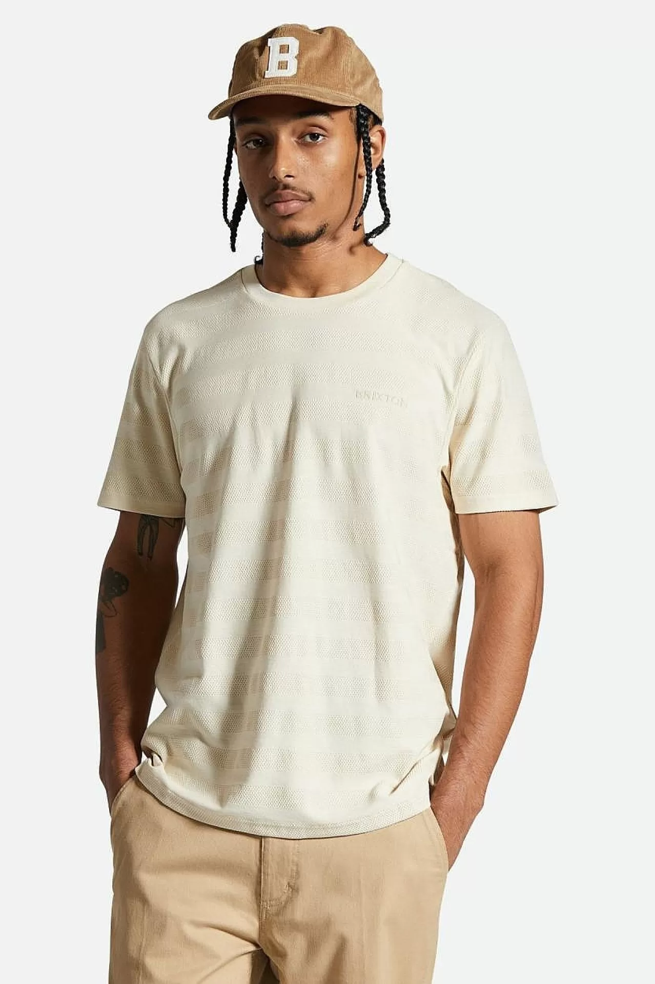 Brixton Das City Jacquard Stripe S/S T-Shirt<Männer T-Shirts