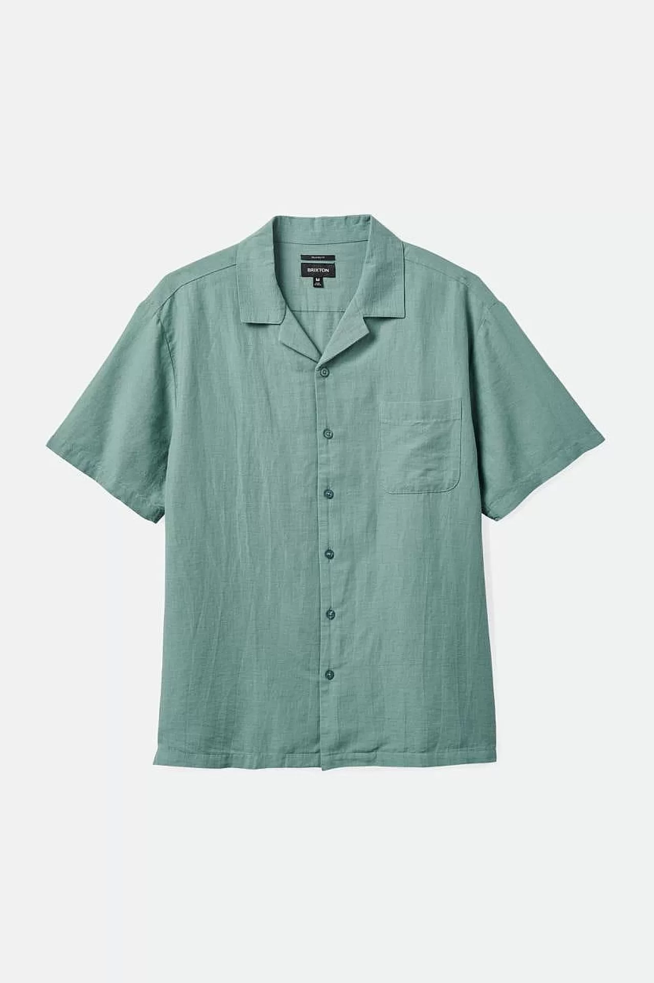 Brixton Kurzarmliges Bunker-Hemd Aus Leinenmischung Mit Camp-Kragen<Männer Button-Ups