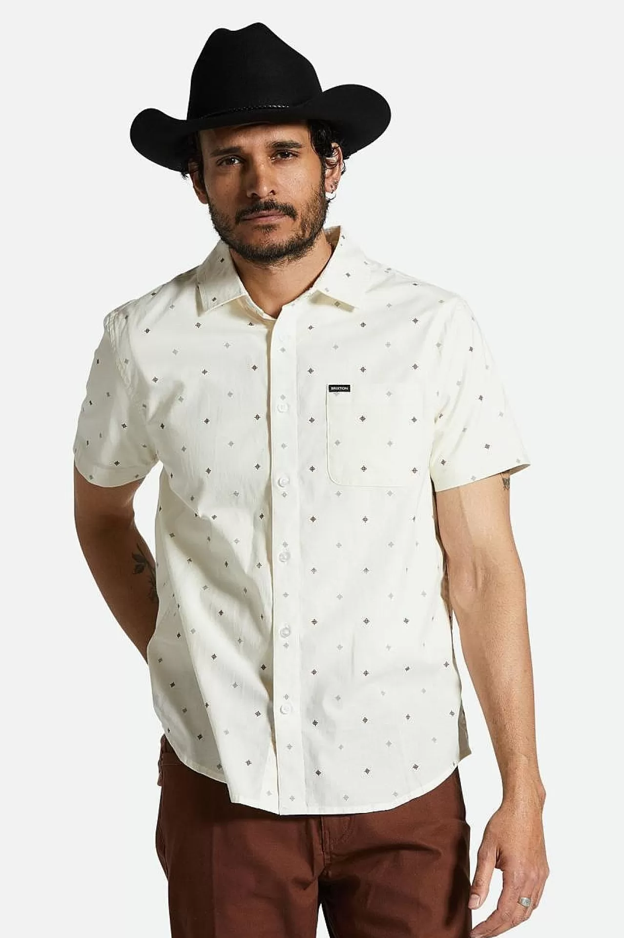 Brixton Kurzarmliges Hemd Mit Charter-Print<Männer Button-Ups