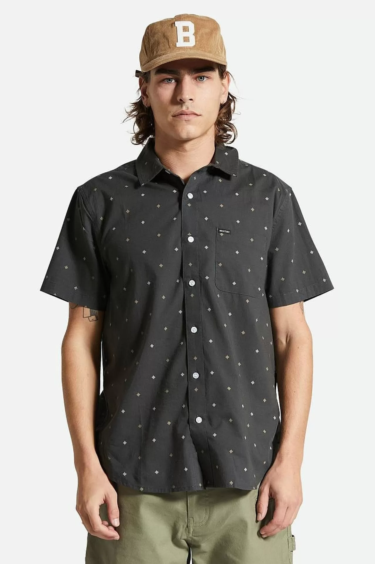 Brixton Kurzarmliges Hemd Mit Charter-Print<Männer Button-Ups