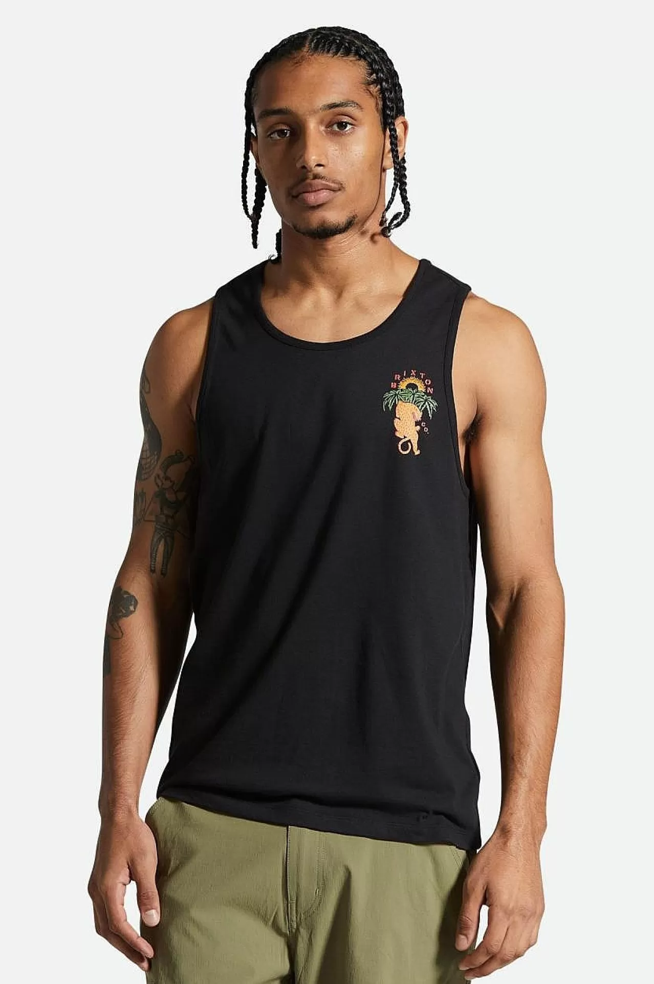 Brixton Palmen-Jaguar-Tanktop<Männer Strickwaren Und Hoodies