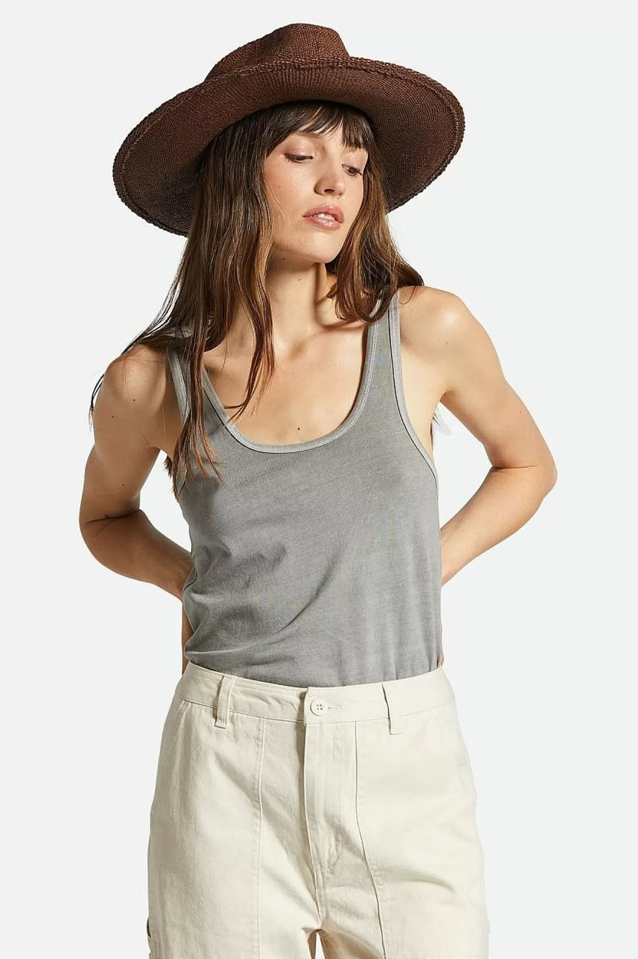 Brixton Sorgloses, Stuckgefarbtes Bio-Tanktop Mit U-Ausschnitt<Frauen Oberteile