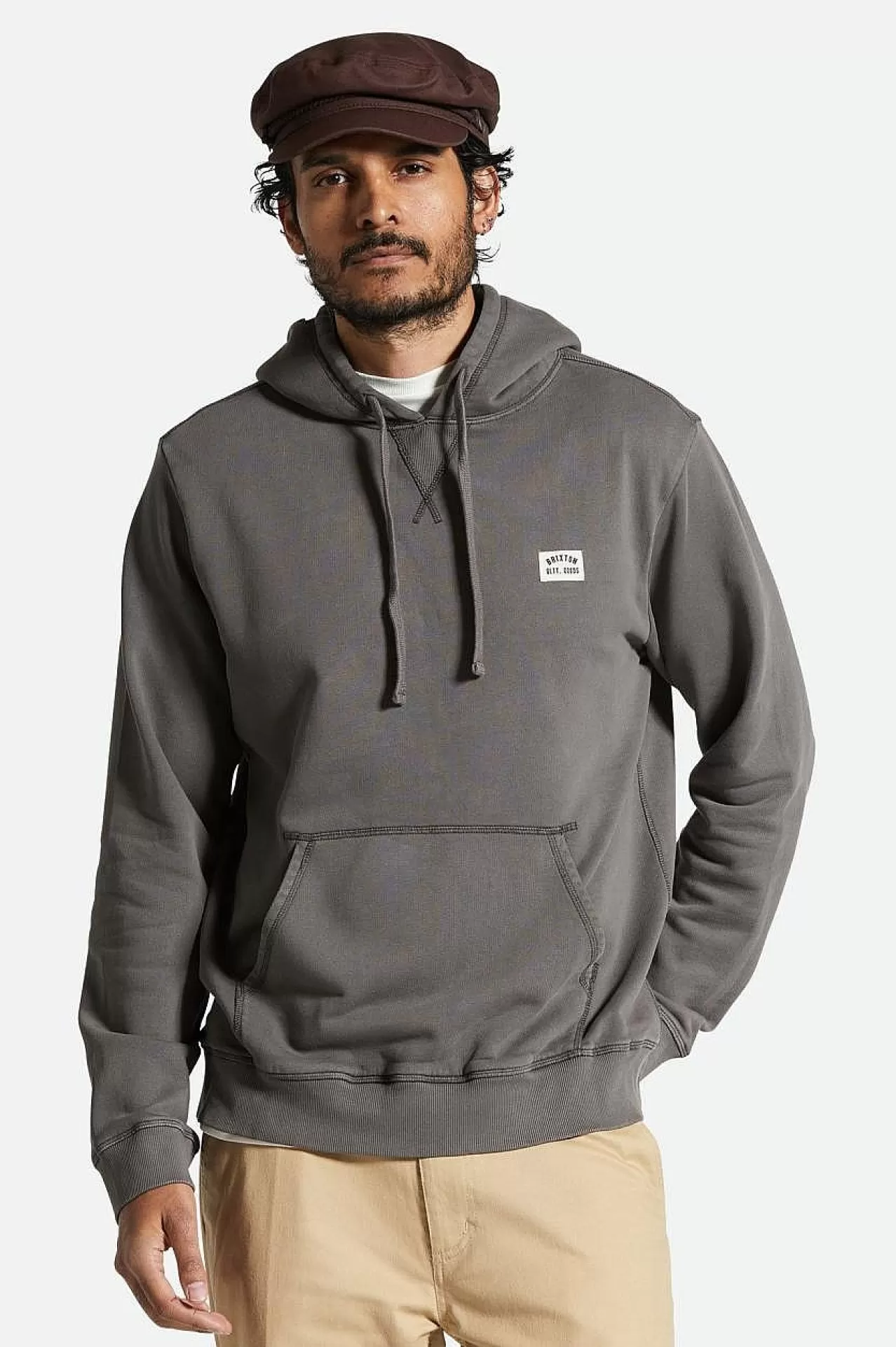 Brixton Vintage Reserve Cross Loop French Terry Kapuze<Männer Strickwaren Und Hoodies