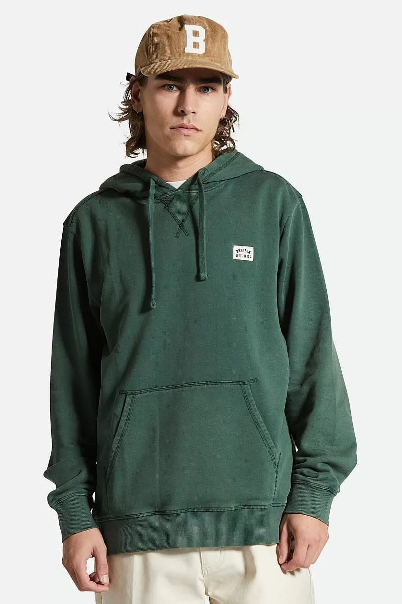 Brixton Vintage Reserve Cross Loop French Terry Kapuze<Männer Strickwaren Und Hoodies